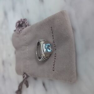 Vintage David Yurman Blue topaz Noblesse ring